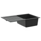 vidaXL Σιντρινο Μαύρο 780 x 500 mm 80% Χαλαζίας και 20% Ρητίνη