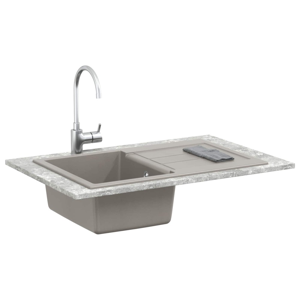 vidaXL Σιντρινο Γκρι 780 x 500 mm 80% Χαλαζίας και 20% Ρητίνη