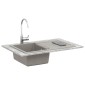 vidaXL Σιντρινο Γκρι 780 x 500 mm 80% Χαλαζίας και 20% Ρητίνη