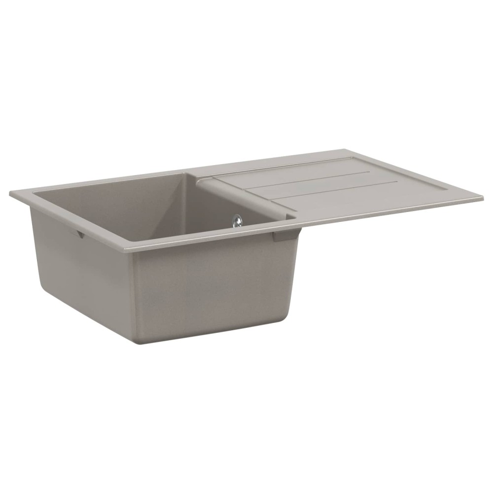 vidaXL Σιντρινο Γκρι 780 x 500 mm 80% Χαλαζίας και 20% Ρητίνη