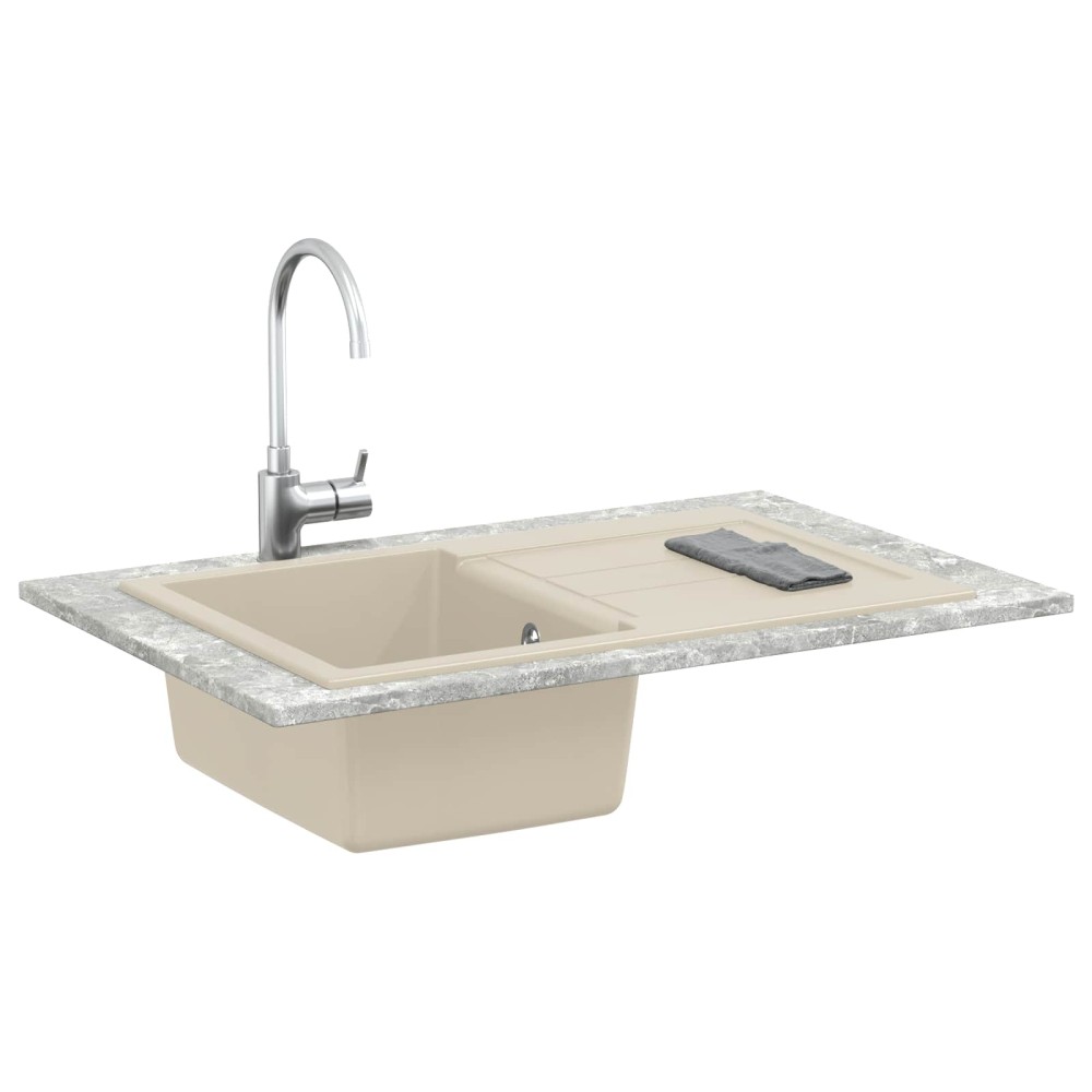 vidaXL Σιντρινο Μπεζ 780 x 500 mm 80% Χαλαζίας και 20% Ρητίνη