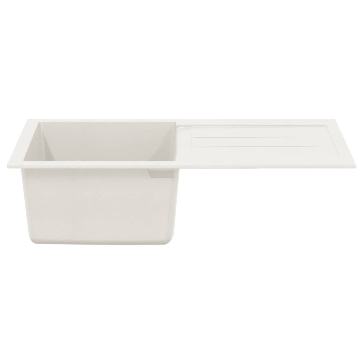 vidaXL Σιντρινο Λευκό 780 x 500 mm 80% Χαλαζίας και 20% Ρητίνη