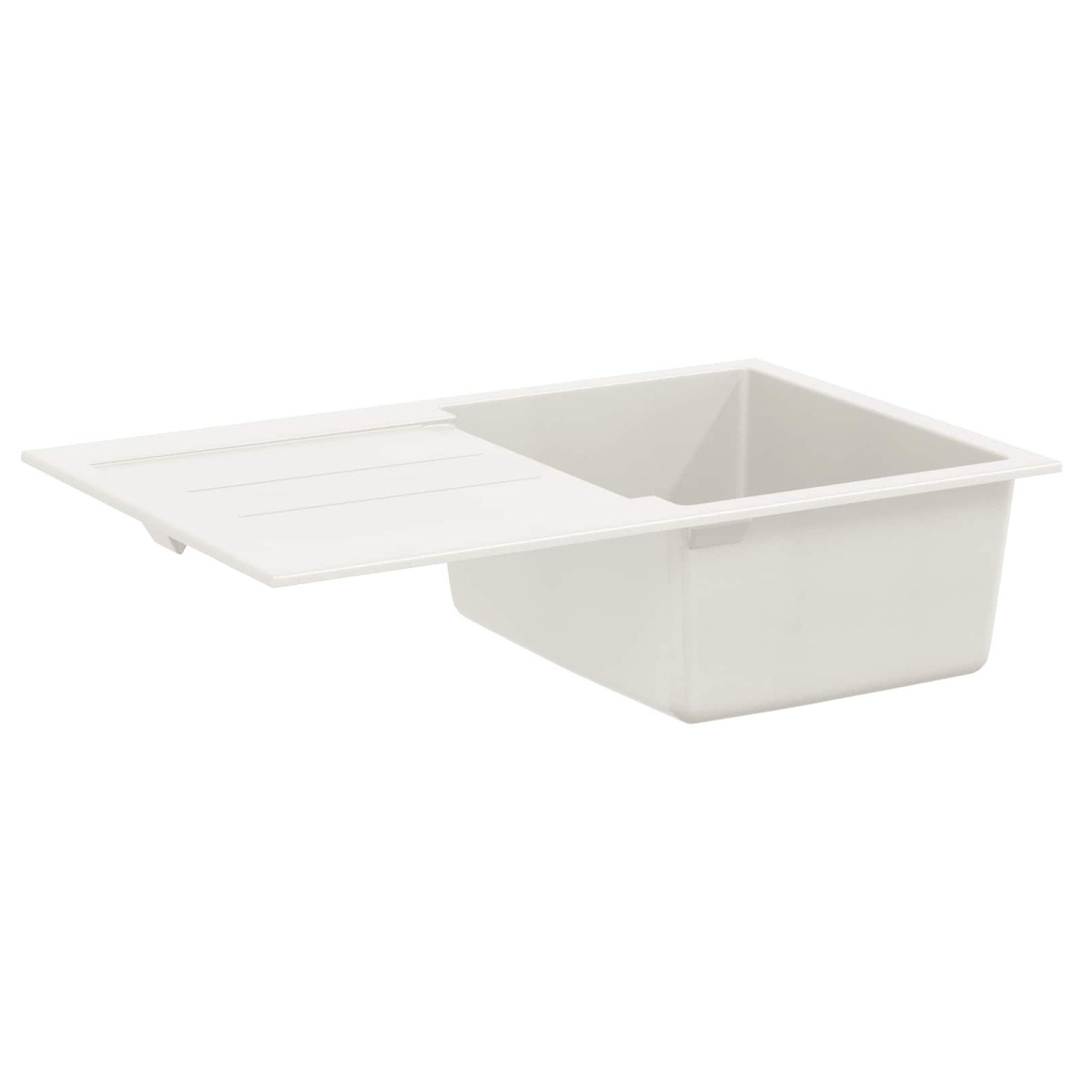 vidaXL Σιντρινο Λευκό 780 x 500 mm 80% Χαλαζίας και 20% Ρητίνη