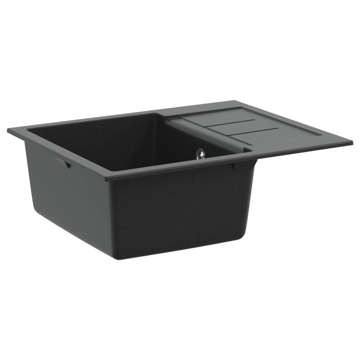 vidaXL Σιντρινο Μαύρο 620 x 500 mm 80% Χαλαζίας και 20% Ρητίνη