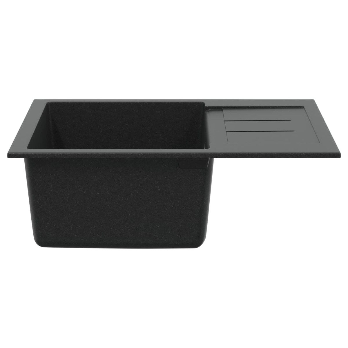 vidaXL Σιντρινο Μαύρο 620 x 500 mm 80% Χαλαζίας και 20% Ρητίνη