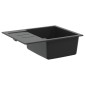 vidaXL Σιντρινο Μαύρο 620 x 500 mm 80% Χαλαζίας και 20% Ρητίνη