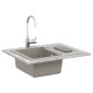 vidaXL Σιντρινο Γκρι 620 x 500 mm 80% Χαλαζίας και 20% Ρητίνη