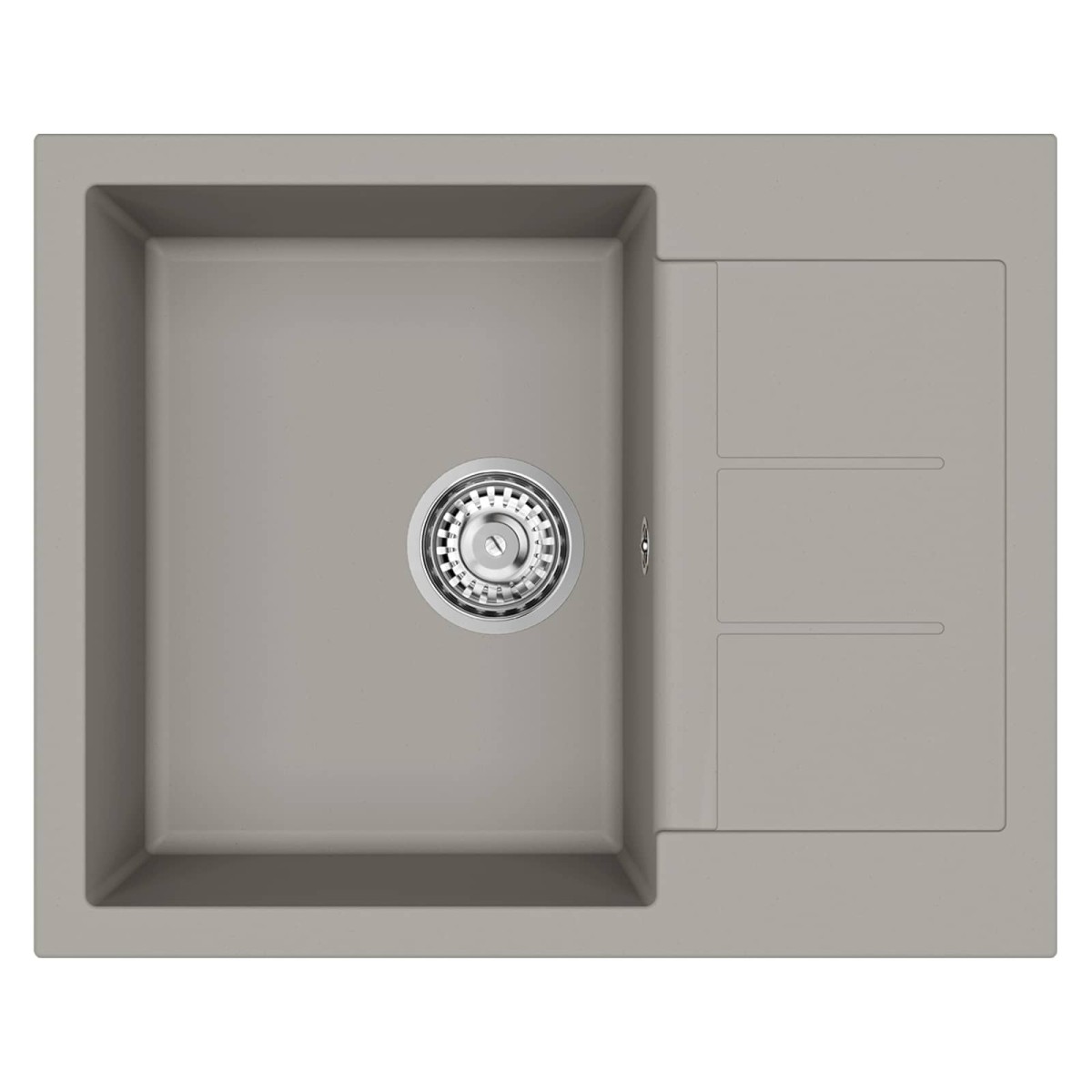 vidaXL Σιντρινο Γκρι 620 x 500 mm 80% Χαλαζίας και 20% Ρητίνη