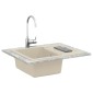 vidaXL Σιντρινο Μπεζ 620 x 500 mm 80% Χαλαζίας και 20% Ρητίνη