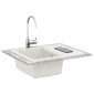 vidaXL Σιντρινο Λευκό 620 x 500 mm 80% Χαλαζίας και 20% Ρητίνη