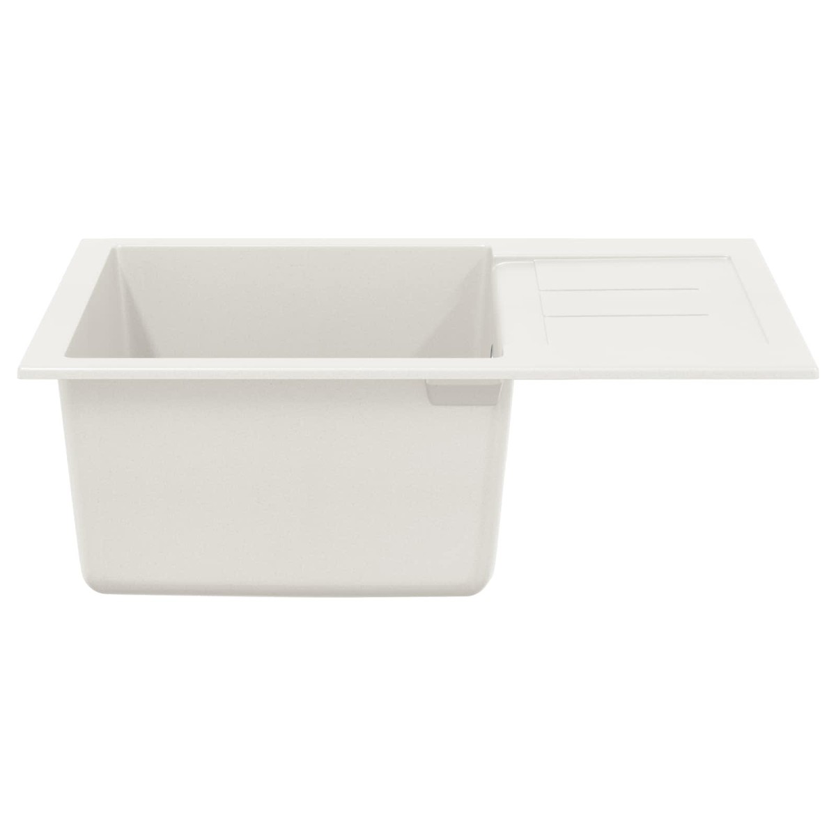 vidaXL Σιντρινο Λευκό 620 x 500 mm 80% Χαλαζίας και 20% Ρητίνη