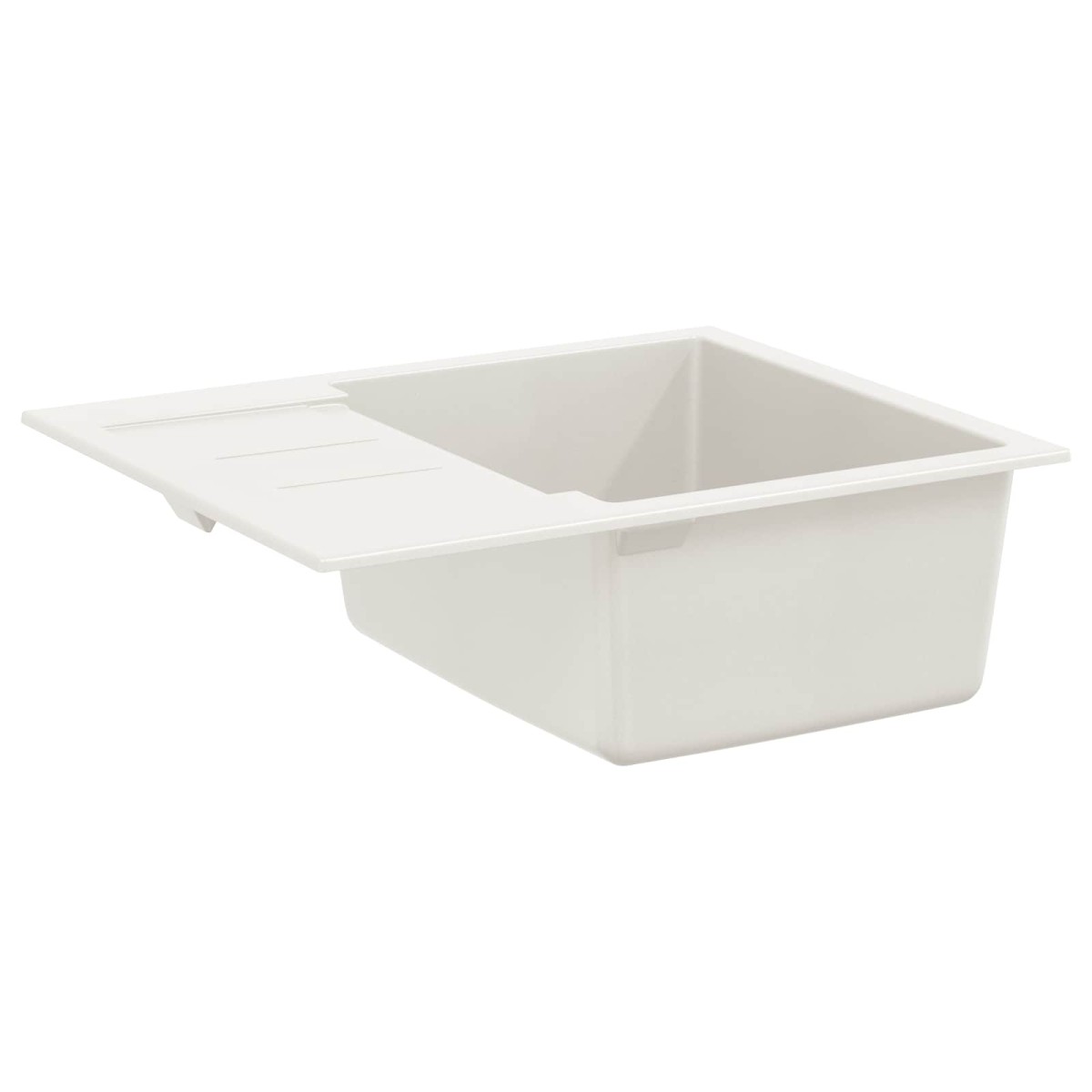 vidaXL Σιντρινο Λευκό 620 x 500 mm 80% Χαλαζίας και 20% Ρητίνη