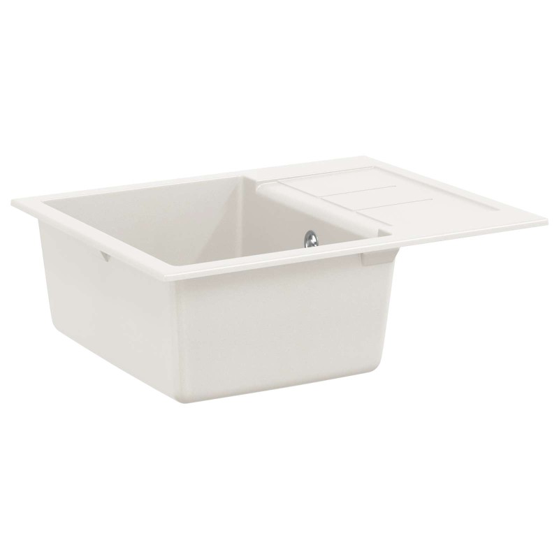 vidaXL Σιντρινο Λευκό 620 x 500 mm 80% Χαλαζίας και 20% Ρητίνη