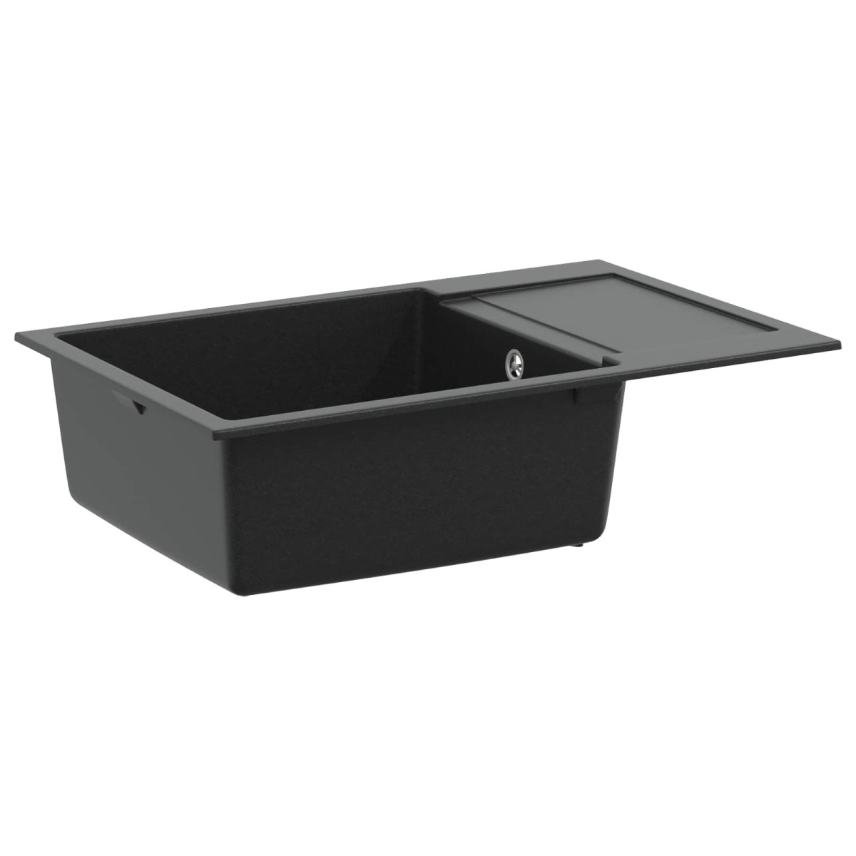 vidaXL Σιντρινο Μαύρο 780 x 500 mm 80% Χαλαζίας και 20% Ρητίνη