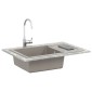 vidaXL Σιντρινο Γκρι 780 x 500 mm 80% Χαλαζίας και 20% Ρητίνη
