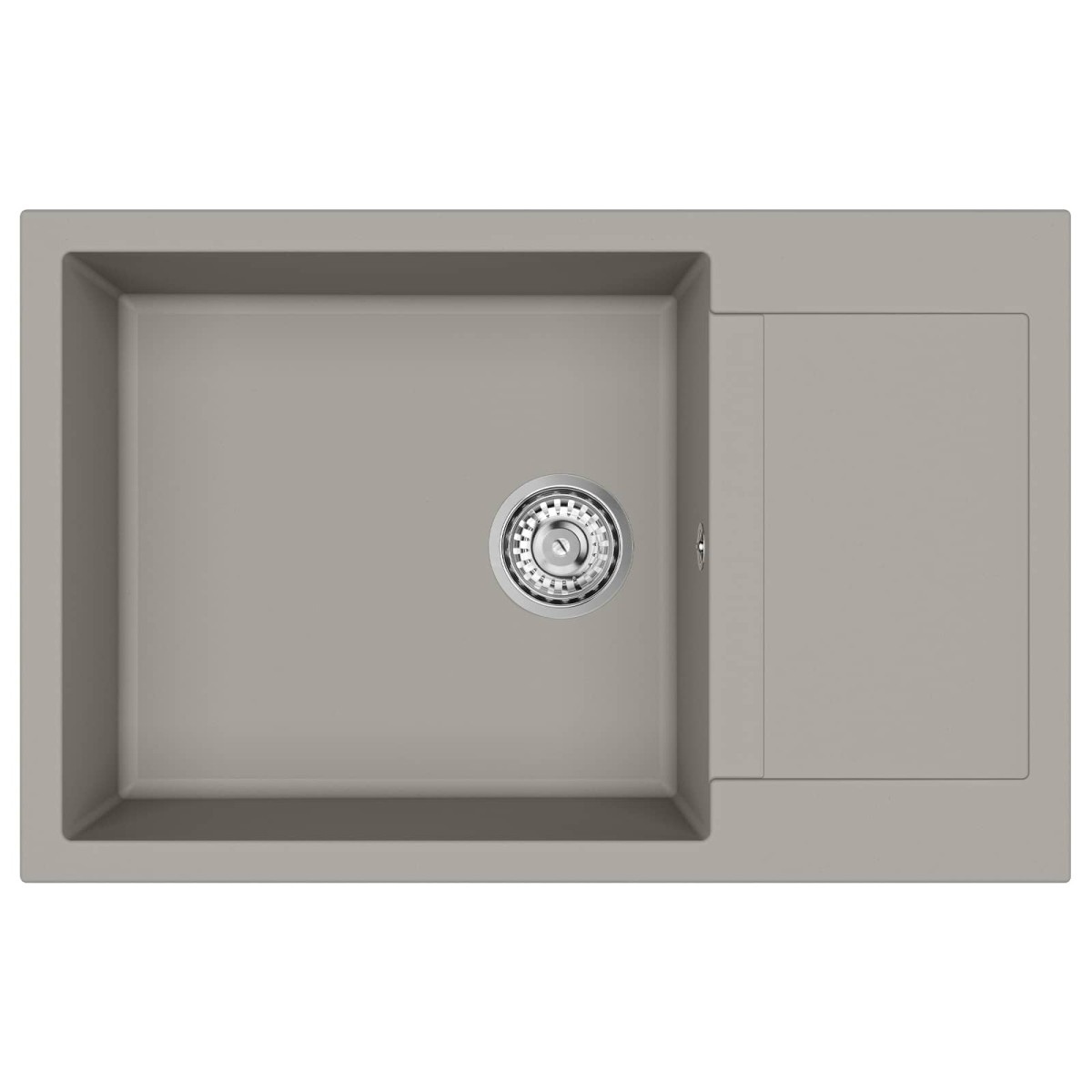 vidaXL Σιντρινο Γκρι 780 x 500 mm 80% Χαλαζίας και 20% Ρητίνη