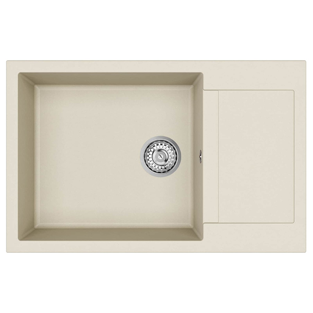 vidaXL Σιντρινο Μπεζ 780 x 500 mm 80% Χαλαζίας και 20% Ρητίνη
