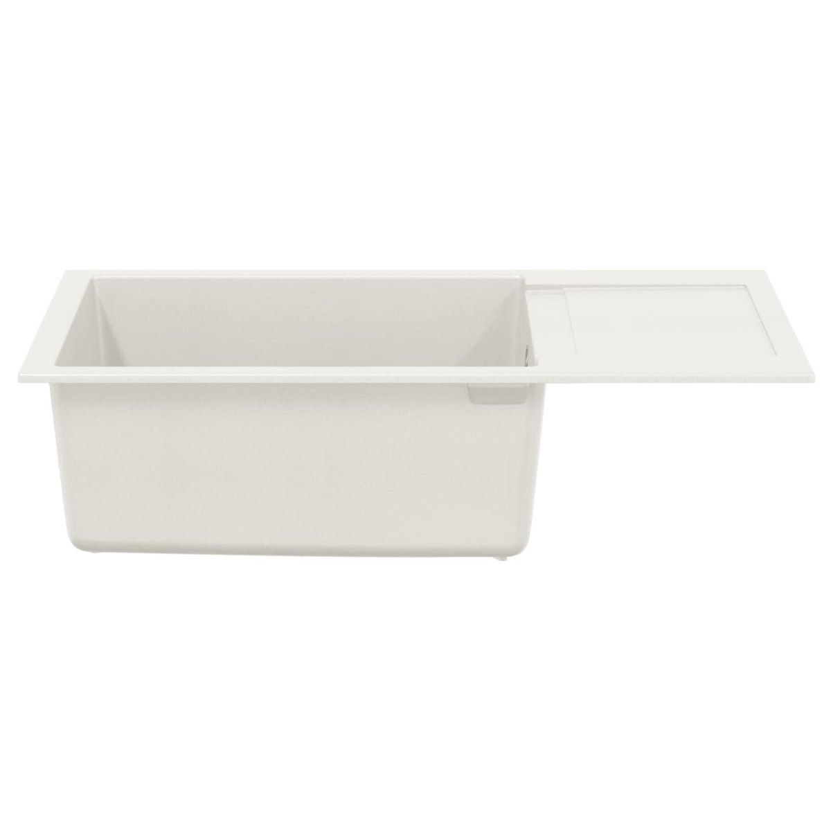 vidaXL Σιντρινο Λευκό 780 x 500 mm 80% Χαλαζίας και 20% Ρητίνη
