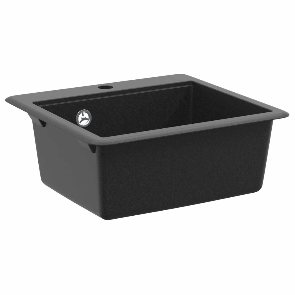 vidaXL Σιντρινο 80% Χαλαζίας και 20% Ρητίνη 470 x 440 mm Μαύρο