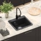 vidaXL Σιντρινο 80% Χαλαζίας και 20% Ρητίνη 470 x 440 mm Μαύρο