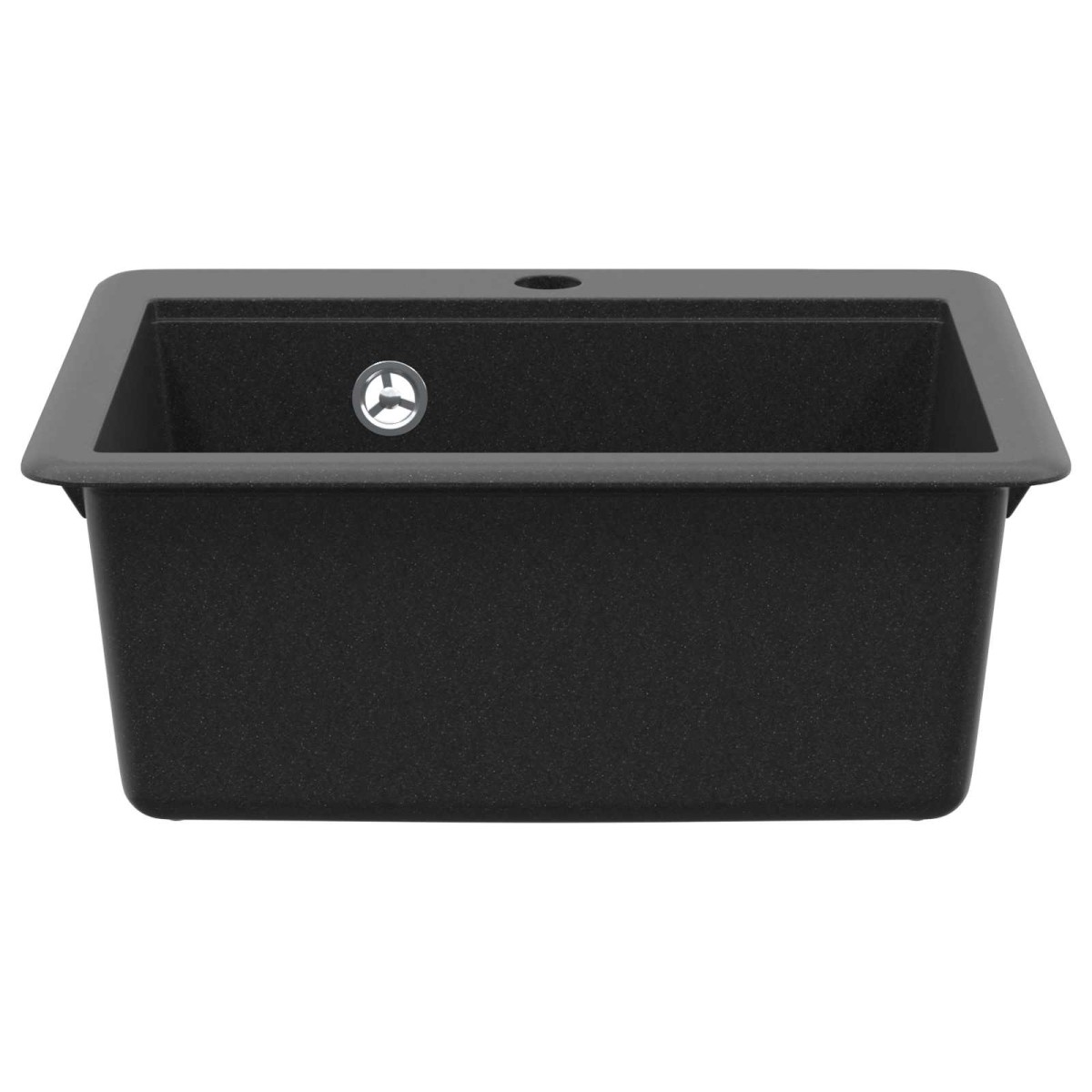 vidaXL Σιντρινο 80% Χαλαζίας και 20% Ρητίνη 470 x 440 mm Μαύρο