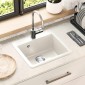 vidaXL Σιντρινο 80% Χαλαζίας και 20% Ρητίνη 470 x 440 mm Λευκό