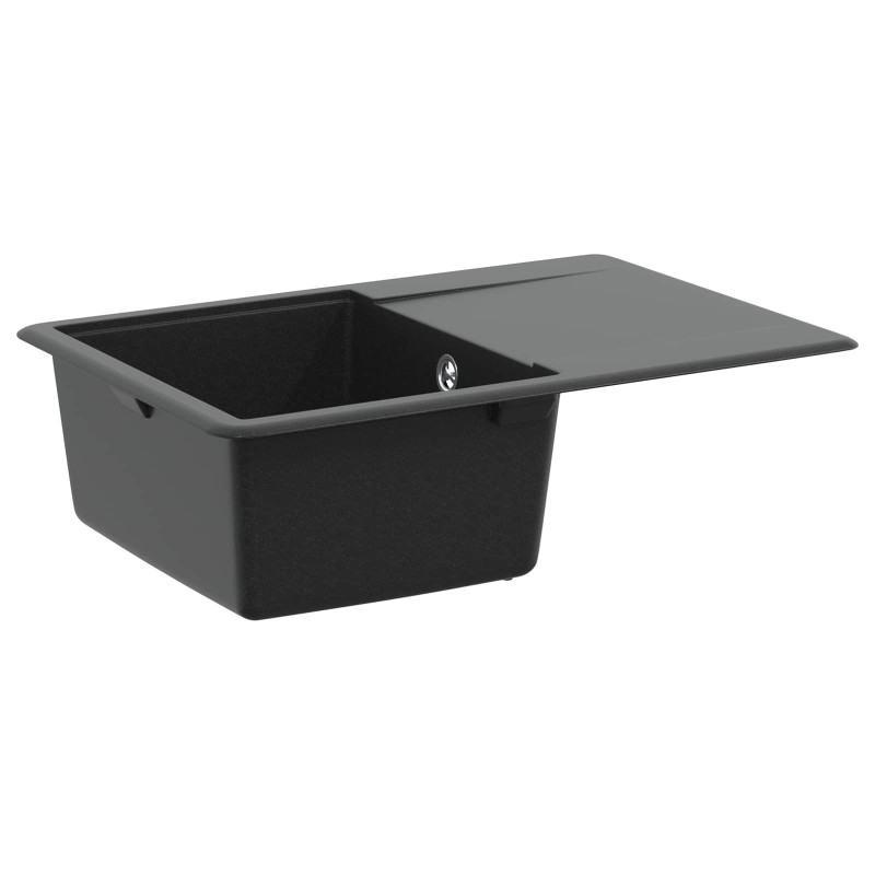 vidaXL Σιντρινο Μαύρο 670 x 460 mm Γρανίτης
