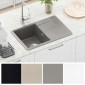 vidaXL Σιντρινο 80% Χαλαζίας και 20% Ρητίνη 670 x 460 mm Γκρι