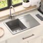 vidaXL Σιντρινο 80% Χαλαζίας και 20% Ρητίνη 670 x 460 mm Γκρι