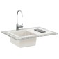 vidaXL Σιντρινο 80% Χαλαζίας και 20% Ρητίνη 670 x 460 mm Λευκό