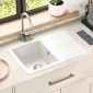 vidaXL Σιντρινο 80% Χαλαζίας και 20% Ρητίνη 670 x 460 mm Λευκό