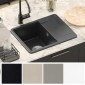 vidaXL Σιντρινο Μαύρο 560 x 460 mm 80% Χαλαζίας και 20% Ρητίνη