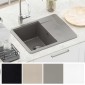 vidaXL Σιντρινο Γκρι 560 x 460 mm 80% Χαλαζίας και 20% Ρητίνη