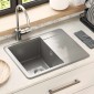 vidaXL Σιντρινο Γκρι 560 x 460 mm 80% Χαλαζίας και 20% Ρητίνη