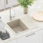 vidaXL Σιντρινο 80% Χαλαζίας και 20% Ρητίνη 560 x 460 mm Μπεζ