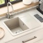 vidaXL Σιντρινο 80% Χαλαζίας και 20% Ρητίνη 560 x 460 mm Μπεζ