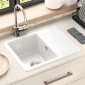 vidaXL Σιντρινο 80% Χαλαζίας και 20% Ρητίνη 560 x 460 mm Λευκό