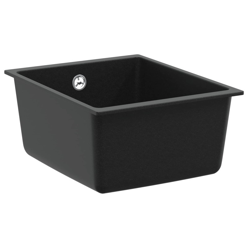 vidaXL Σιντρινο Μαύρο 370 x 460 mm 80% Χαλαζίας και 20% Ρητίνη