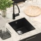 vidaXL Σιντρινο Μαύρο 370 x 460 mm 80% Χαλαζίας και 20% Ρητίνη