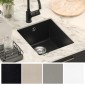 vidaXL Σιντρινο Μαύρο 370 x 460 mm 80% Χαλαζίας και 20% Ρητίνη