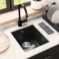 vidaXL Σιντρινο Μαύρο 370 x 460 mm 80% Χαλαζίας και 20% Ρητίνη