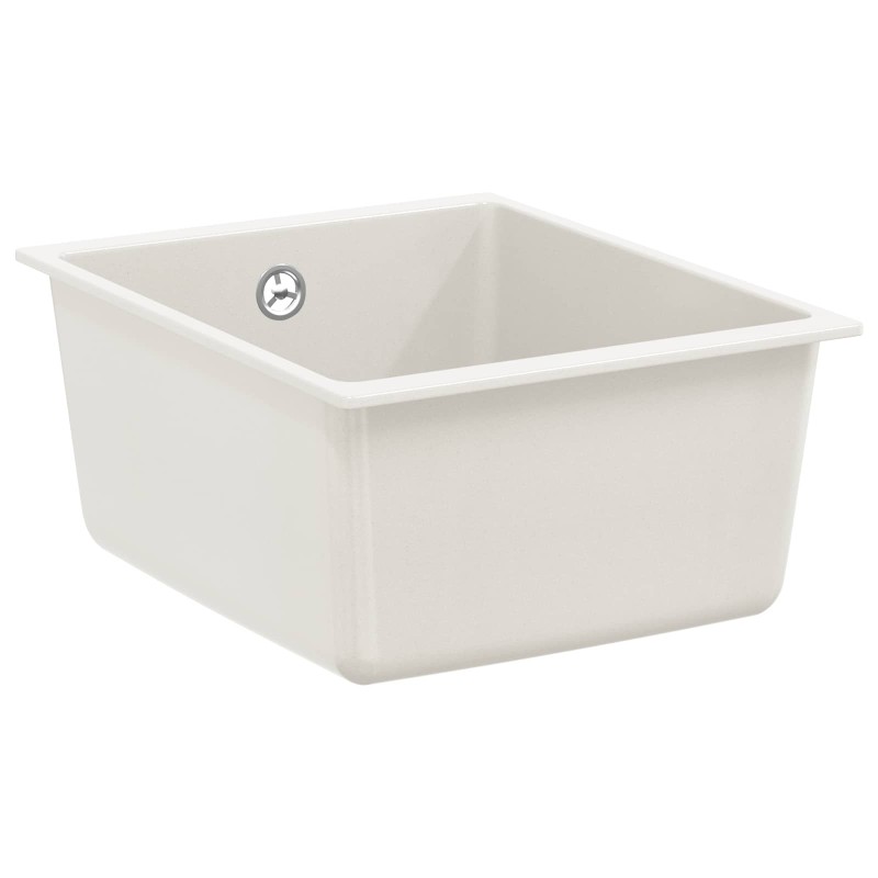 vidaXL Σιντρινο Λευκό 370 x 460 mm 80% Χαλαζίας και 20% Ρητίνη