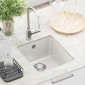vidaXL Σιντρινο Λευκό 370 x 460 mm 80% Χαλαζίας και 20% Ρητίνη
