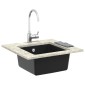 vidaXL Σιντρινο 80% Χαλαζίας και 20% Ρητίνη 430 x 460 mm Μαύρο
