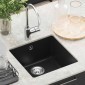 vidaXL Σιντρινο 80% Χαλαζίας και 20% Ρητίνη 430 x 460 mm Μαύρο