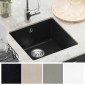 vidaXL Σιντρινο 80% Χαλαζίας και 20% Ρητίνη 430 x 460 mm Μαύρο