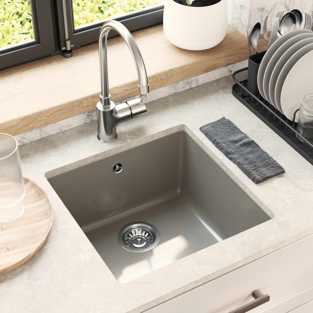 vidaXL Σιντρινο Γκρι 430 x 460 mm 80% Χαλαζίας και 20% Ρητίνη