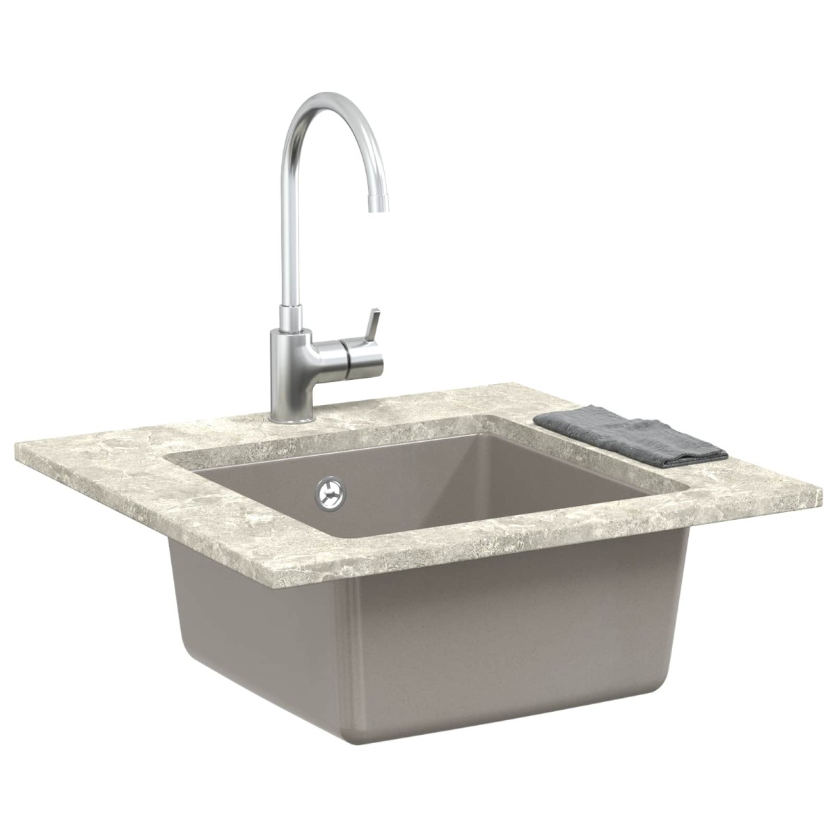 vidaXL Σιντρινο Γκρι 430 x 460 mm 80% Χαλαζίας και 20% Ρητίνη