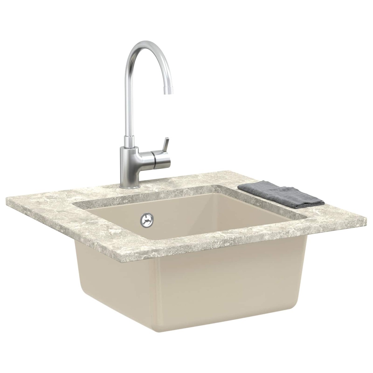 vidaXL Σιντρινο 80% Χαλαζίας και 20% Ρητίνη 430 x 460 mm Μπεζ