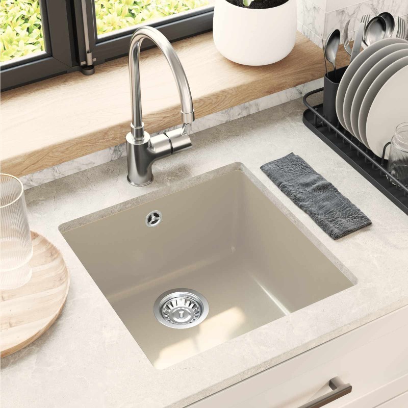 vidaXL Σιντρινο 80% Χαλαζίας και 20% Ρητίνη 430 x 460 mm Μπεζ